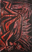 Vergewaltigung, 1976, Farbholzschnitt, 29,4&nbsp;x&nbsp;48,1&nbsp;cm