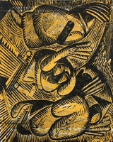 Ubu-Blatt, 1977, Farbholzschnitt, 26,9&nbsp;x&nbsp;33,3&nbsp;cm