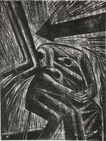LSR, 1983, Holzschnitt, 48&nbsp;x&nbsp;36&nbsp;cm