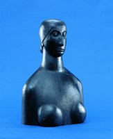 Große weibliche Büste, 1976, Holz, H:&nbsp;72&nbsp;cm, Leipzig, Gerhard-Kurt-Müller-Stiftung