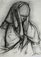 Studie WS / 1948/49, Bleistift/Rötel, 49&nbsp;x&nbsp;35&nbsp;cm, Klasse Prof. Elisabeth Voigt, Privatbesitz